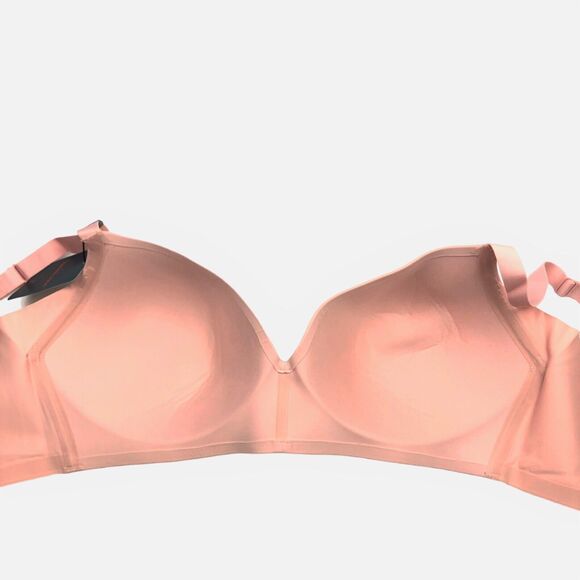 NEW Tommy John Comfort Smoothing Lightly Lined Wireless Bra 38C Peachskin Pink - Picture 3 of 8